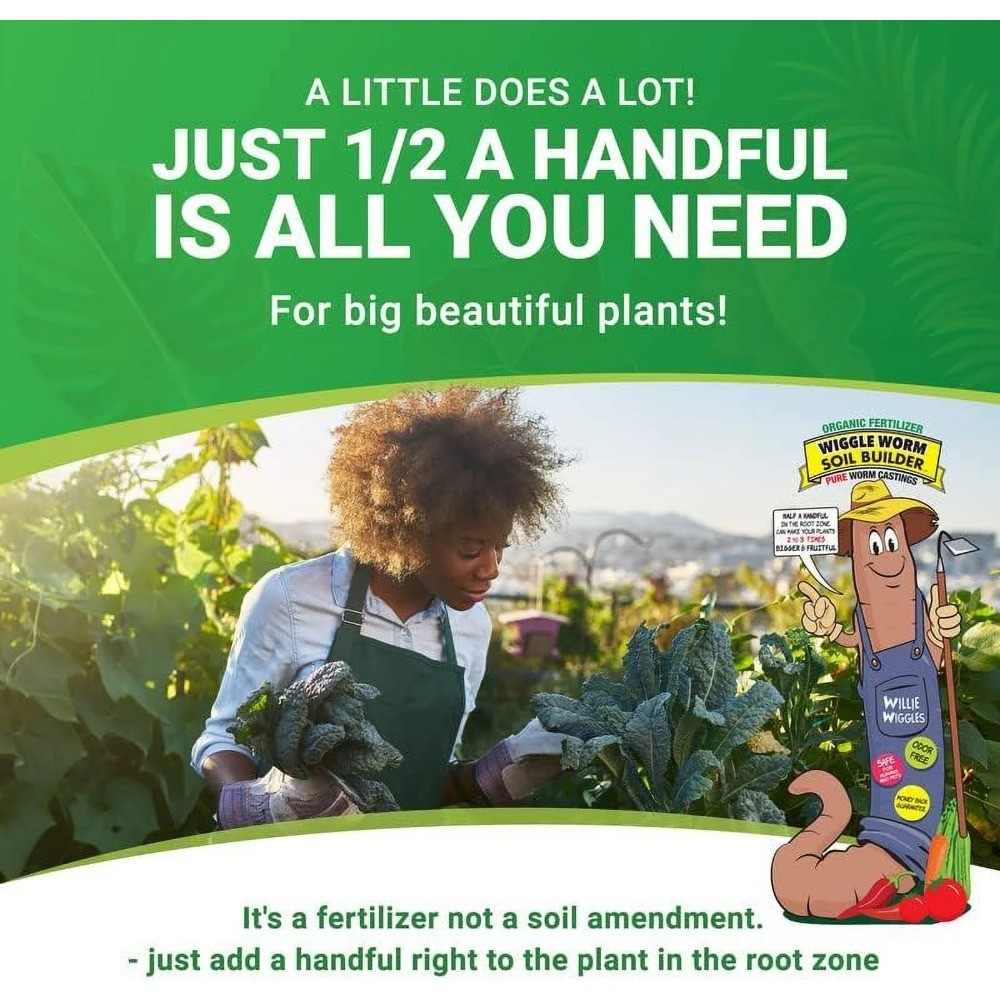 Pure Organic Worm Castings All Natural Fertilizer for Indoor Outdoor Plants