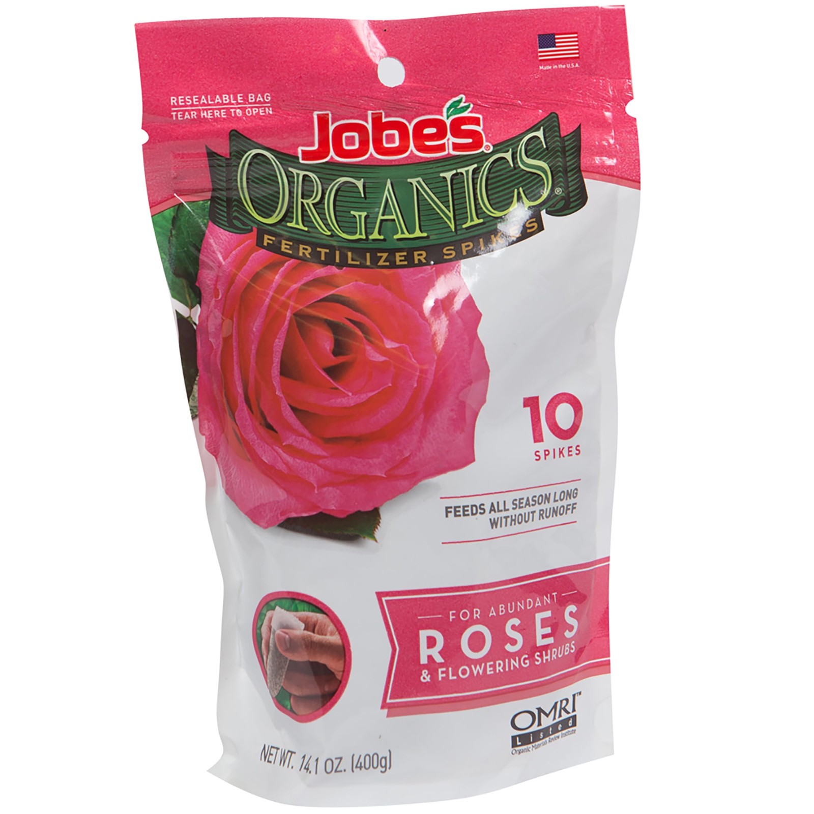 Jobe’s Organic Spikes Roses Root Feeder 14.1 oz (Pack of 2)