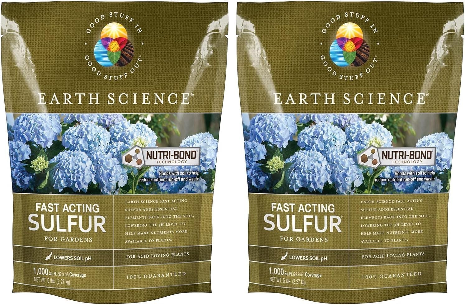 Fast Acting Sulfur Granules – 5lb – Reduces Soil pH & Nutrient Runoff Improves