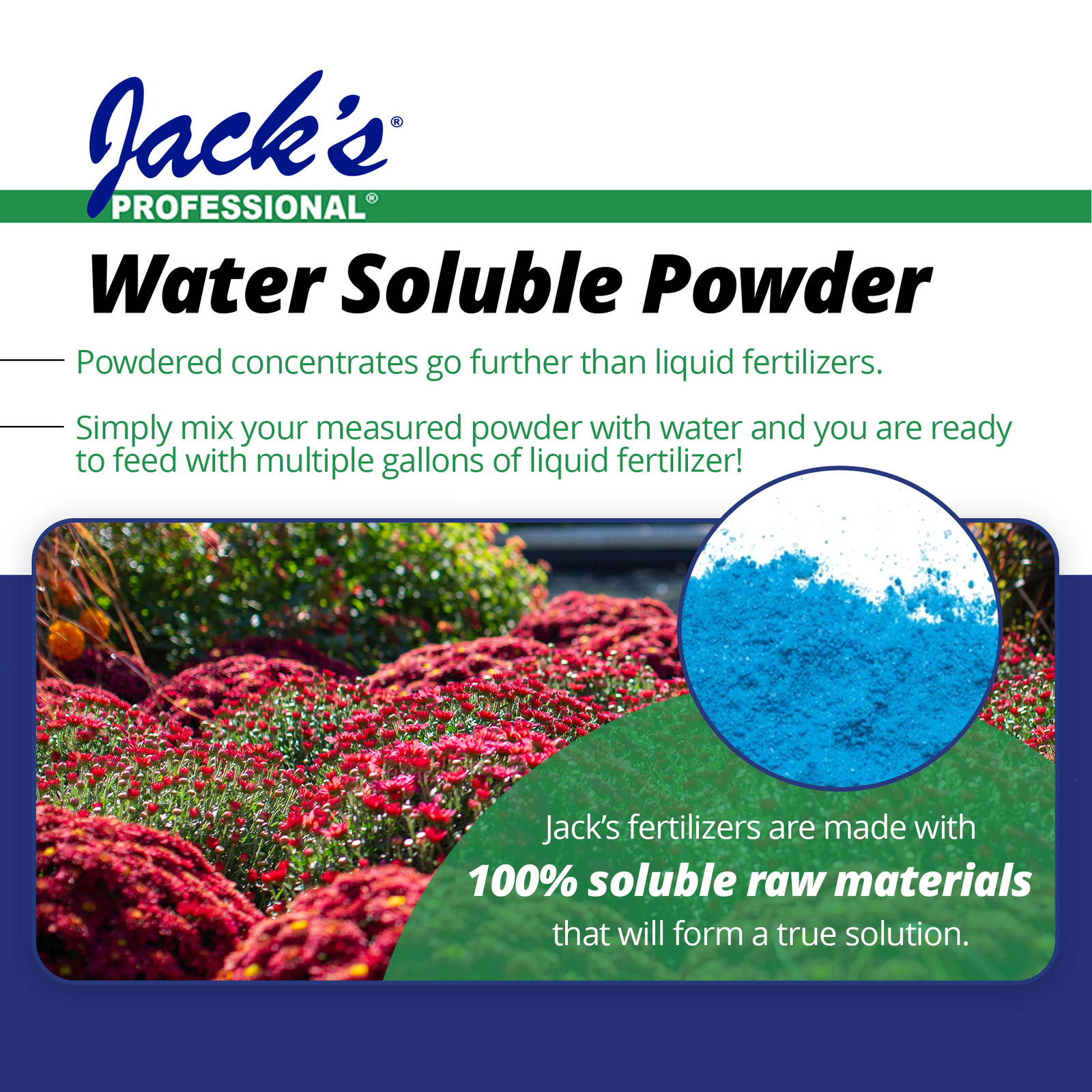 Jack’s Professional 22-5-16 Mum FeED Water-Soluble Fertilizer, 25lbs