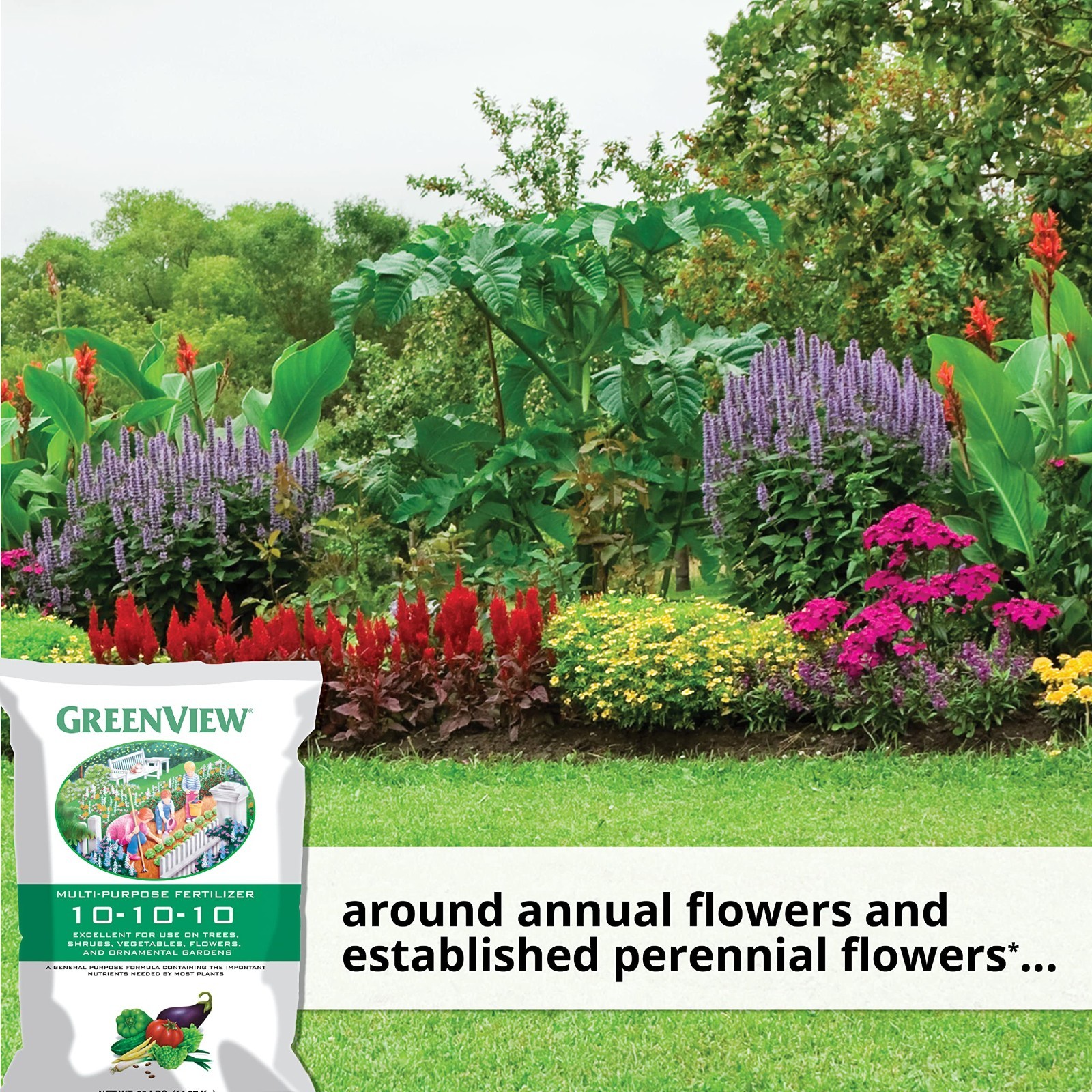 Multi-Purpose Fertilizer NPK 10-10-10, 33 lb – Plant Food for Vegetables, Flower