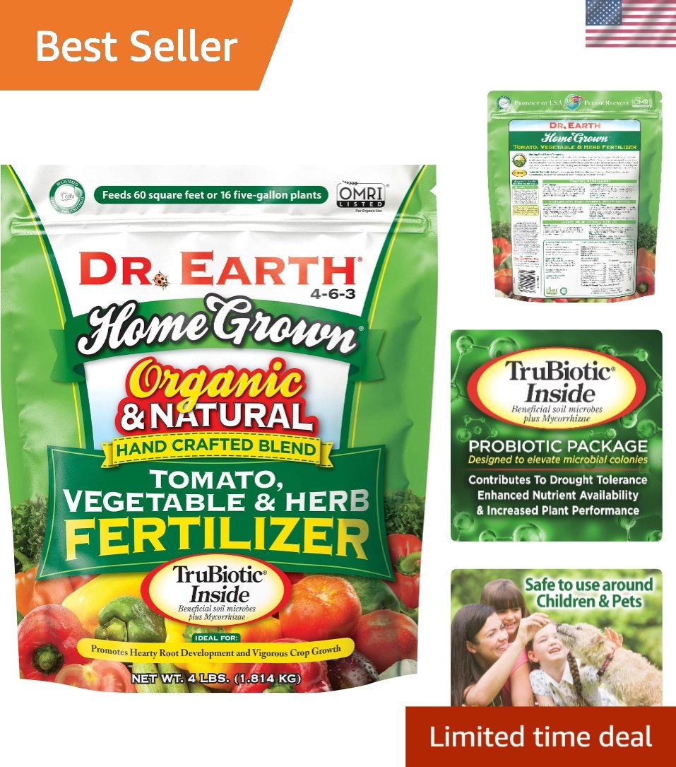 Enhance Harvests with 4 lb Organic 5 Tomato & Herb Fertilizer – Soil Microbes