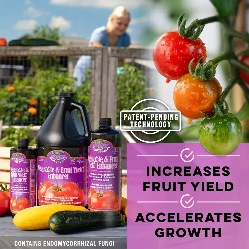 Microbe Life Hydroponics Vegetable & Fruit Yield Enhancer 1 Gallon – Ships FREE!