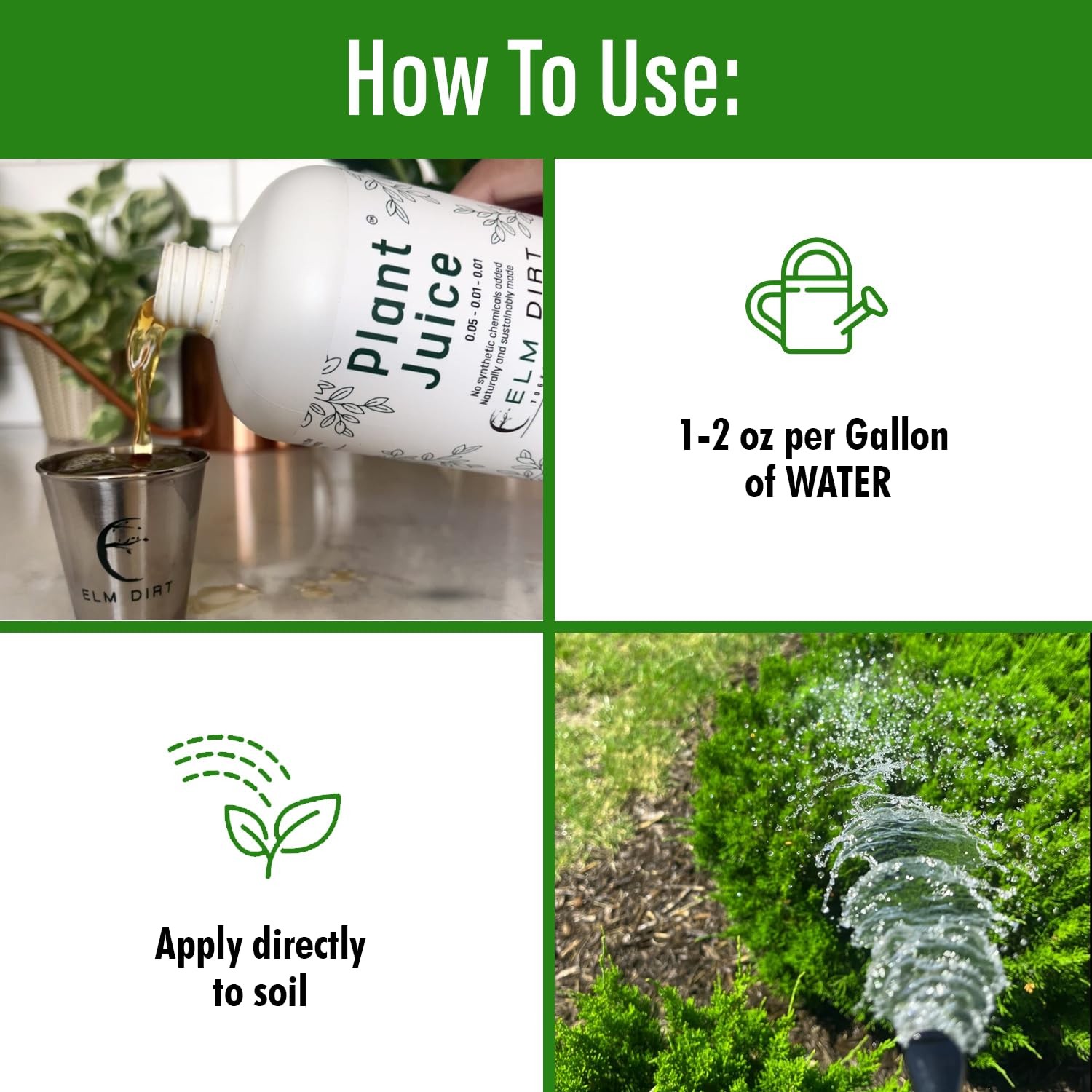 Plant Juice Organic Fertilizer for All Plants – Indoor or Outdoor (1 Bottle)