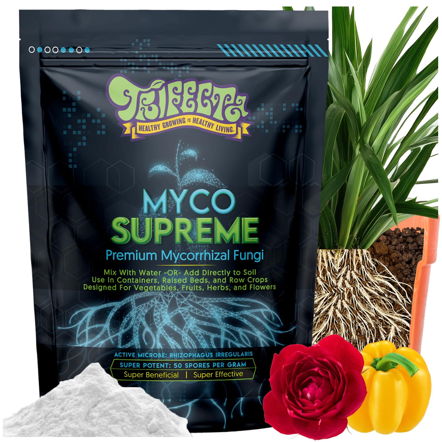 Myco Supreme Mycorrhizal Fungi for Soil, Plant Root Stimulator, Ultra Concentrat