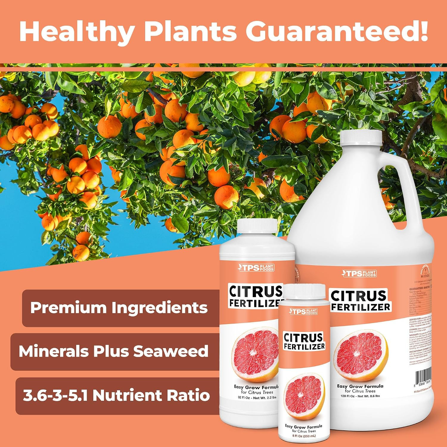 Citrus Fertilizer – Liquid Plant Food for Better Flowering, More Fruit & Stronge