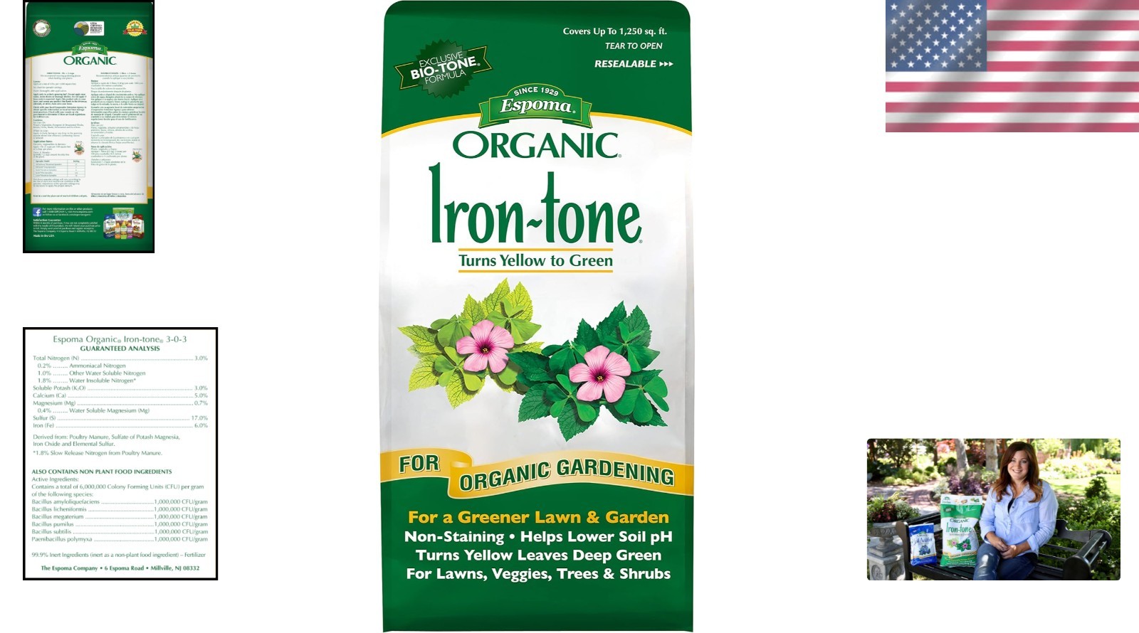 5 lb. Organic Iron-Tone Fertilizer – Correct Iron Deficiency for Lush Greenery