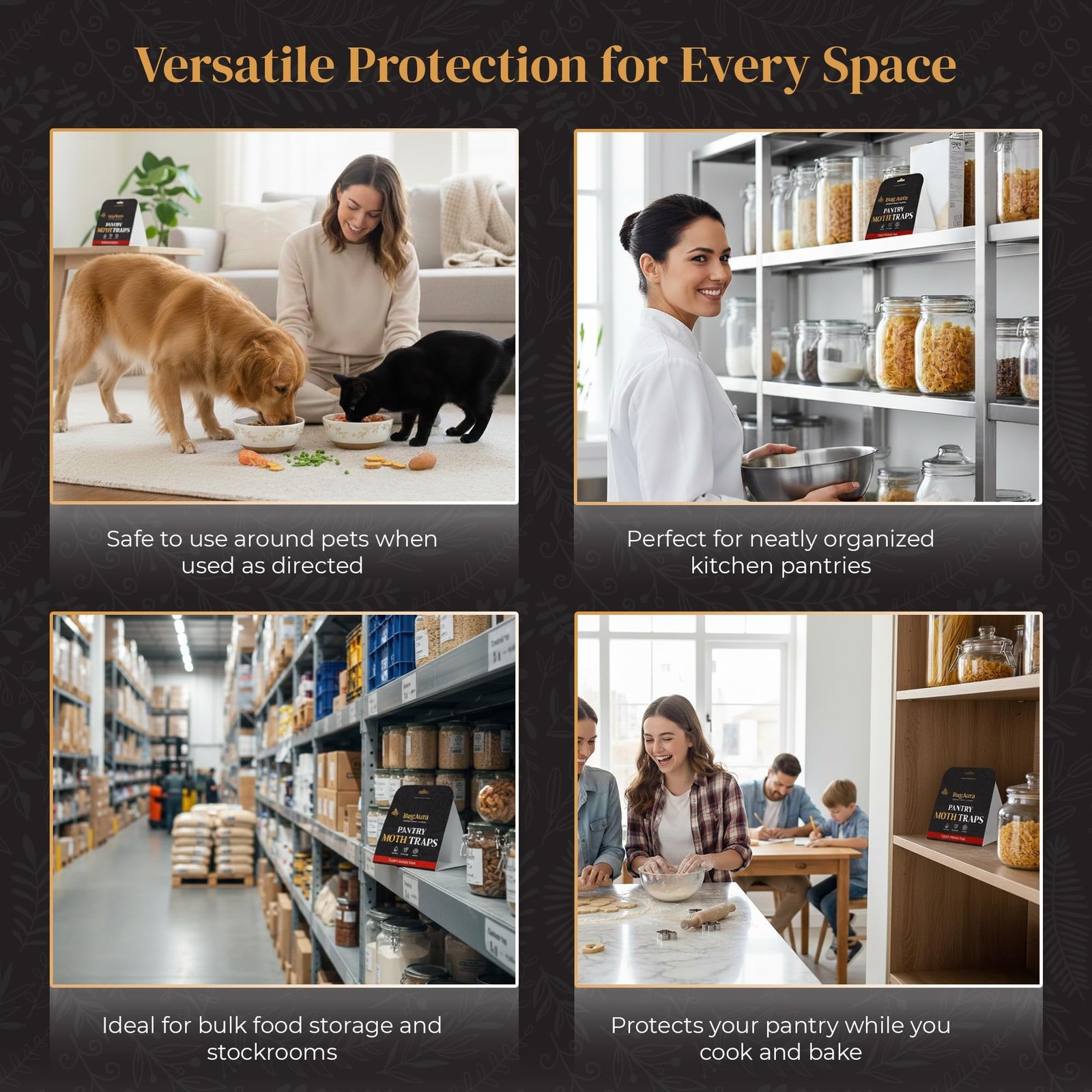 16 Pack Pantry Moth Traps for House Indoor – Advanced Red Line Formula Pan
