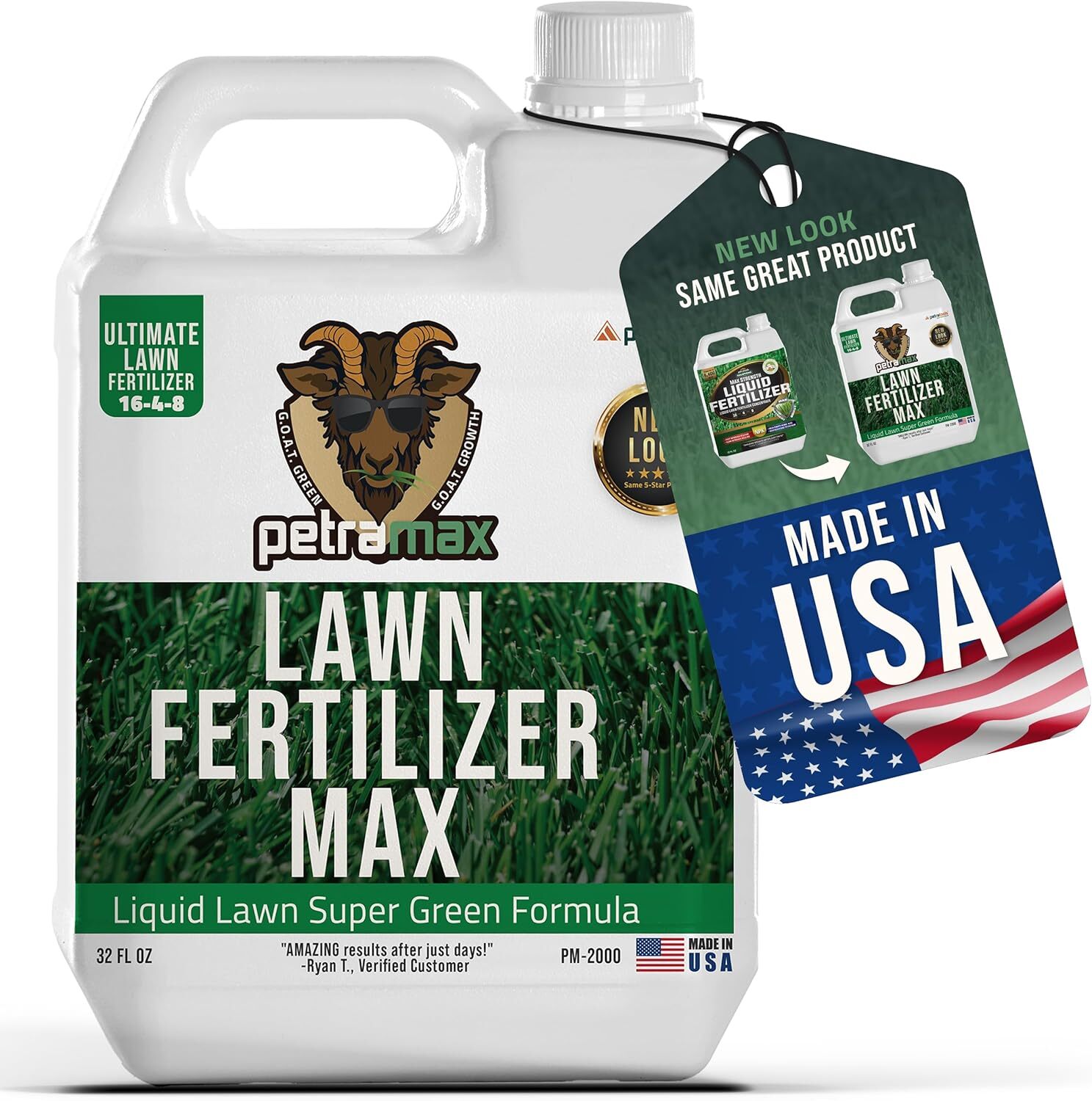 Petratools 32 Oz Lawn Fertilizer 16 4 8 Npk Balanced Lawn Boost Green Grass