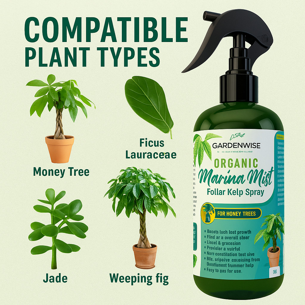 Organic Marina Mist Money Tree Spray | Liquid Kelp Plant Food 8–16 oz