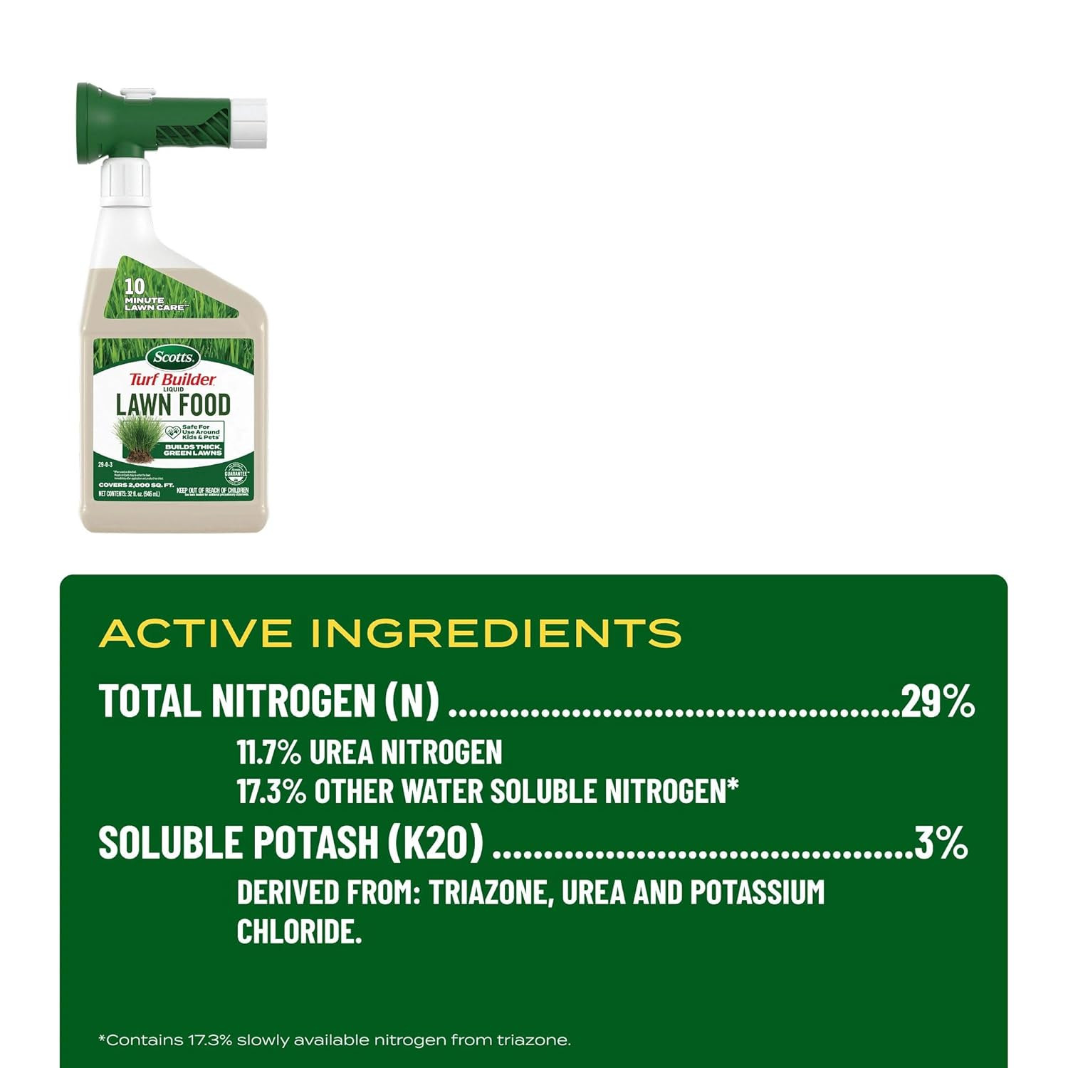 Scotts Turf Builder Liquid Lawn Food – Lawn Fertilizer for Any Grass Type, Grass