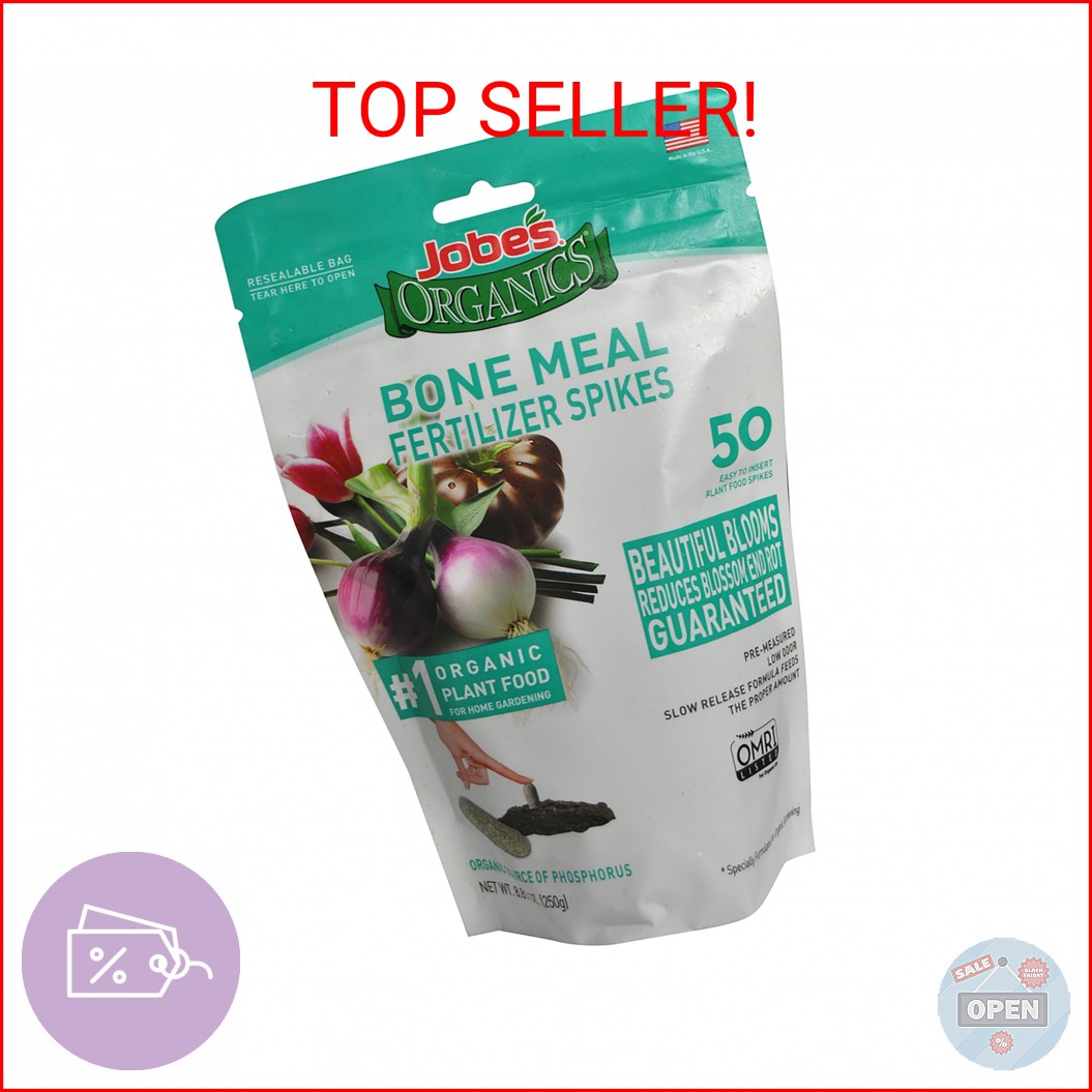 Jobe’s Organics Bone Meal Fertilizer Spikes, Strong Root Development for Bulbs,