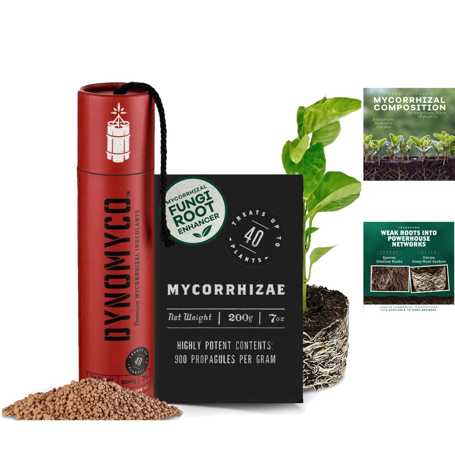 Granular Mycorrhizal Fungi Inoculant – Boosts Root Growth for Up to 40 Plants