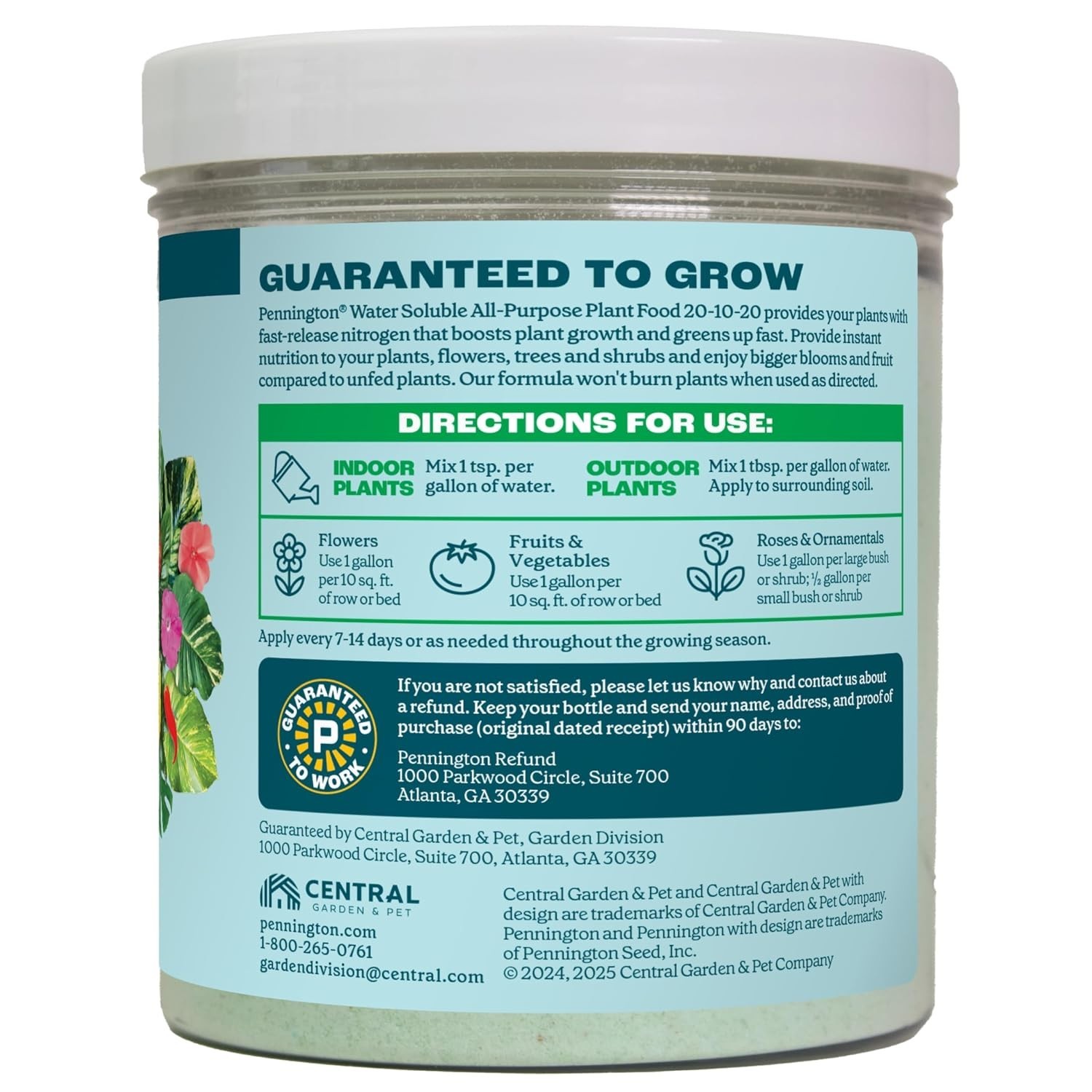 All-Purpose Plant Food 20-10-20 in 1.5 lb Jar with Measuring Scoop & Foam Seal