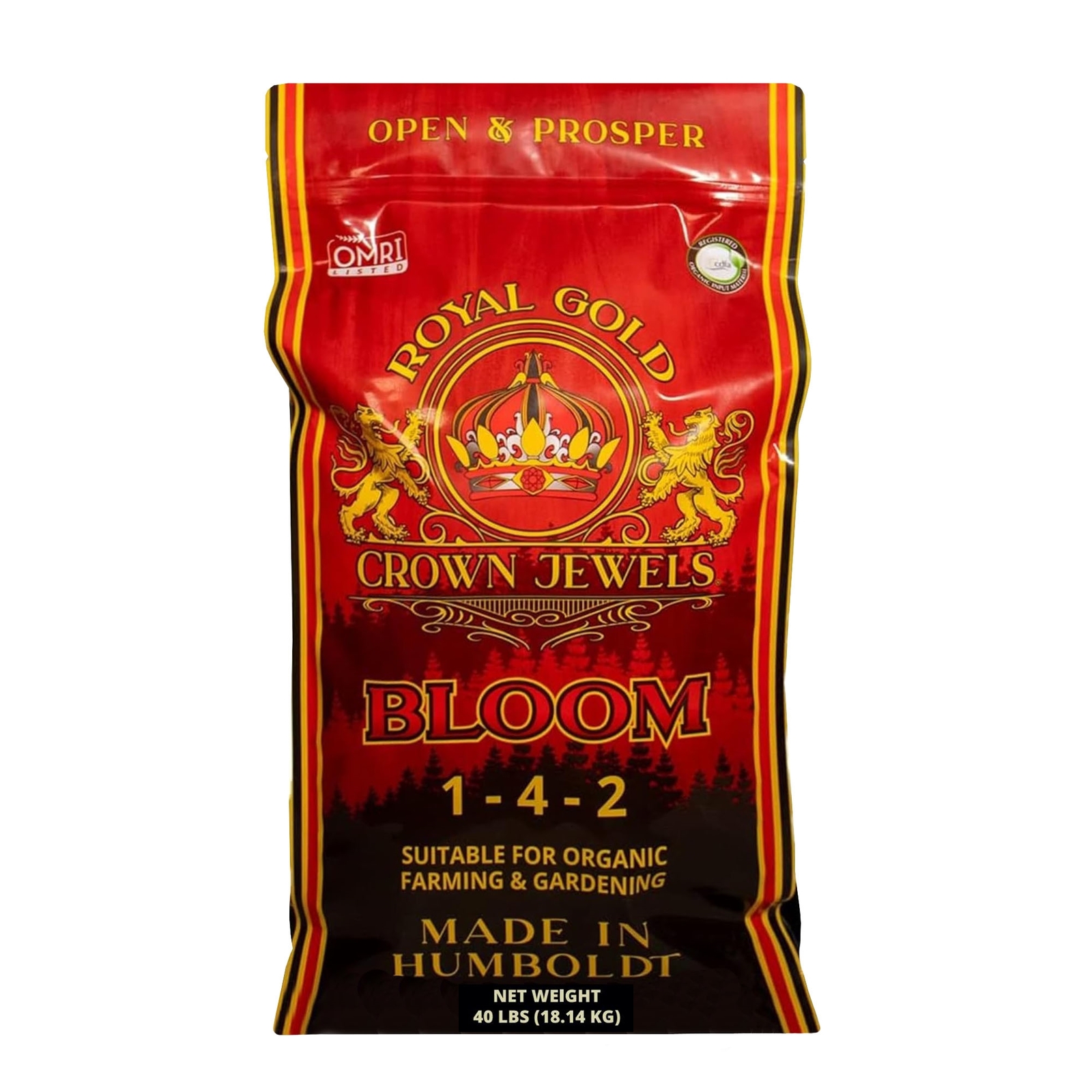 Royal Gold Crown Jewels Bloom 1-4-2 Dry Fertilizer, All Natural, 40 lbs