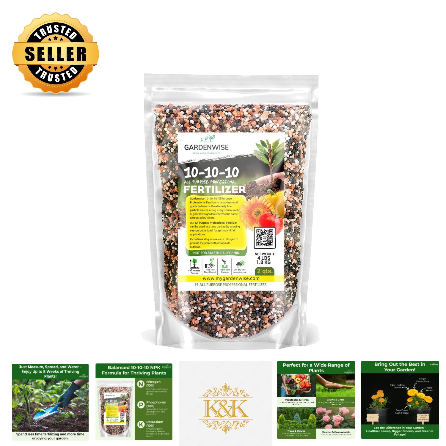 10-10-10 Slow Release Fertilizer – All Purpose Granules for Thriving Gardens