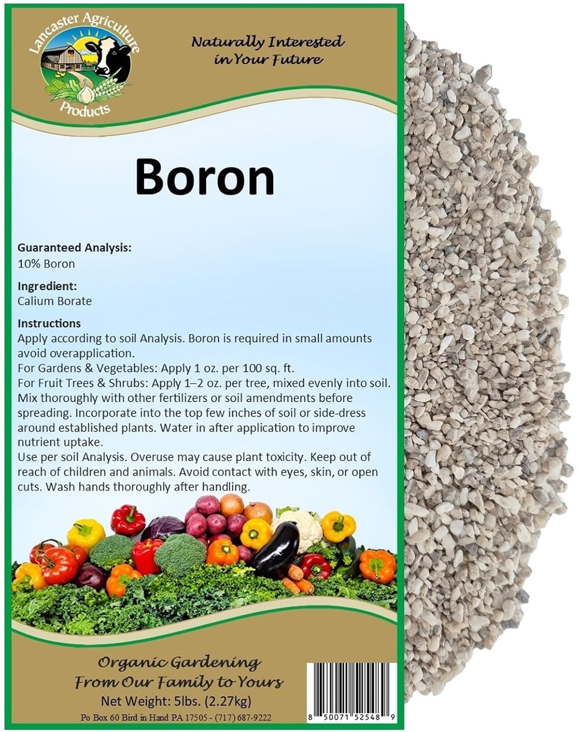 Boron 5 Pound Fertilizer for Plants – Natural Micronutrient Soil Amendment for