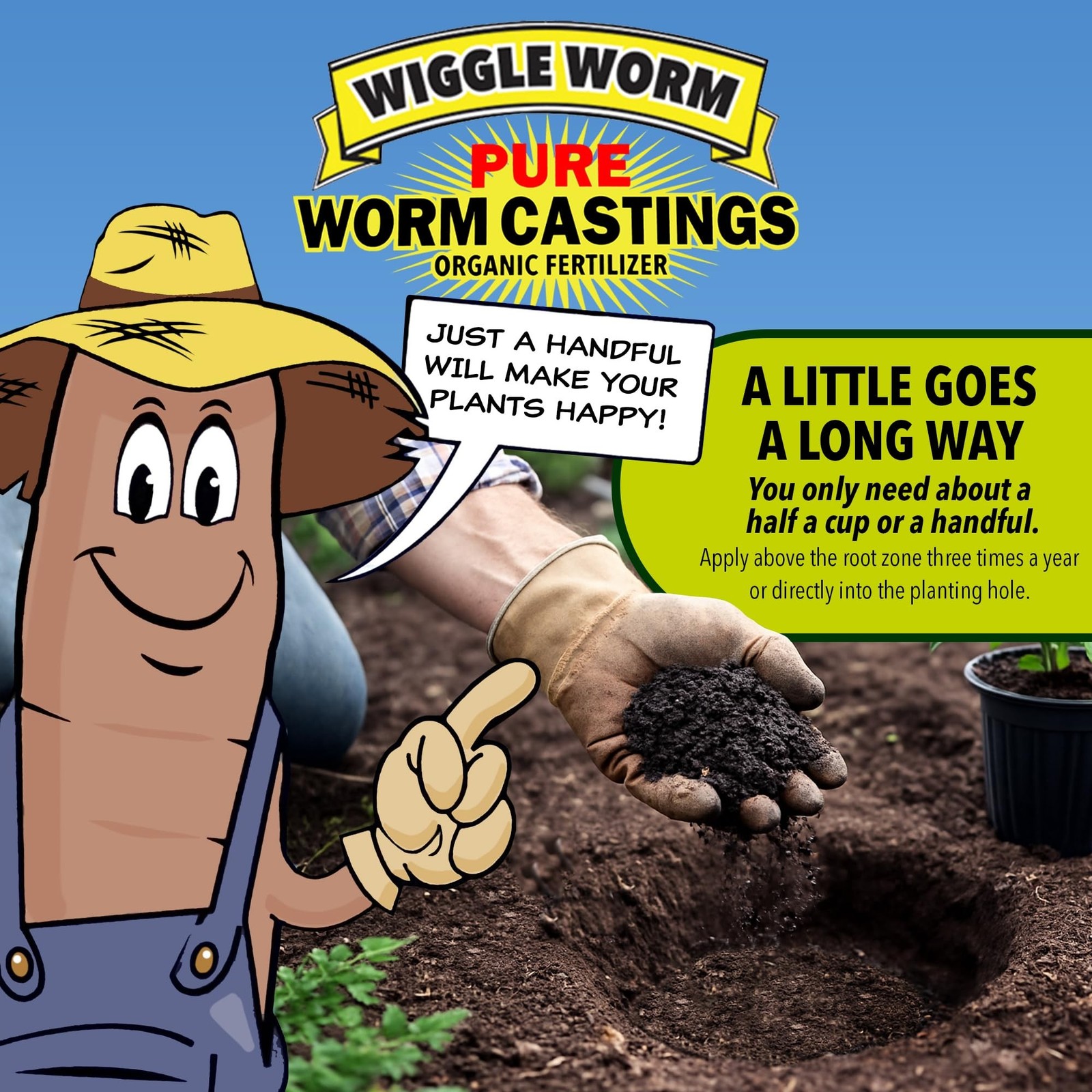 Wiggle Worm GMWW30 Unco Industries Builder Worm Castings, 30 lb Compost, Soil…