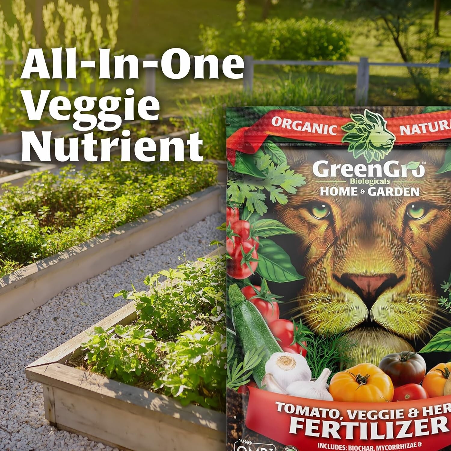 Tomato, Veggie, & Herb Fertilizer 4 lbs by GreenGro Biologicals OMRI Listed