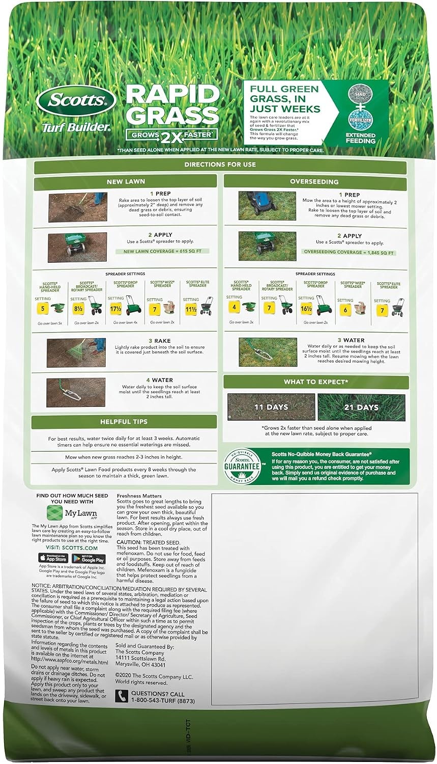 Turf Builder Rapid Grass Tall Fescue Mix 5.6 lbs. Combination Grass Seed &