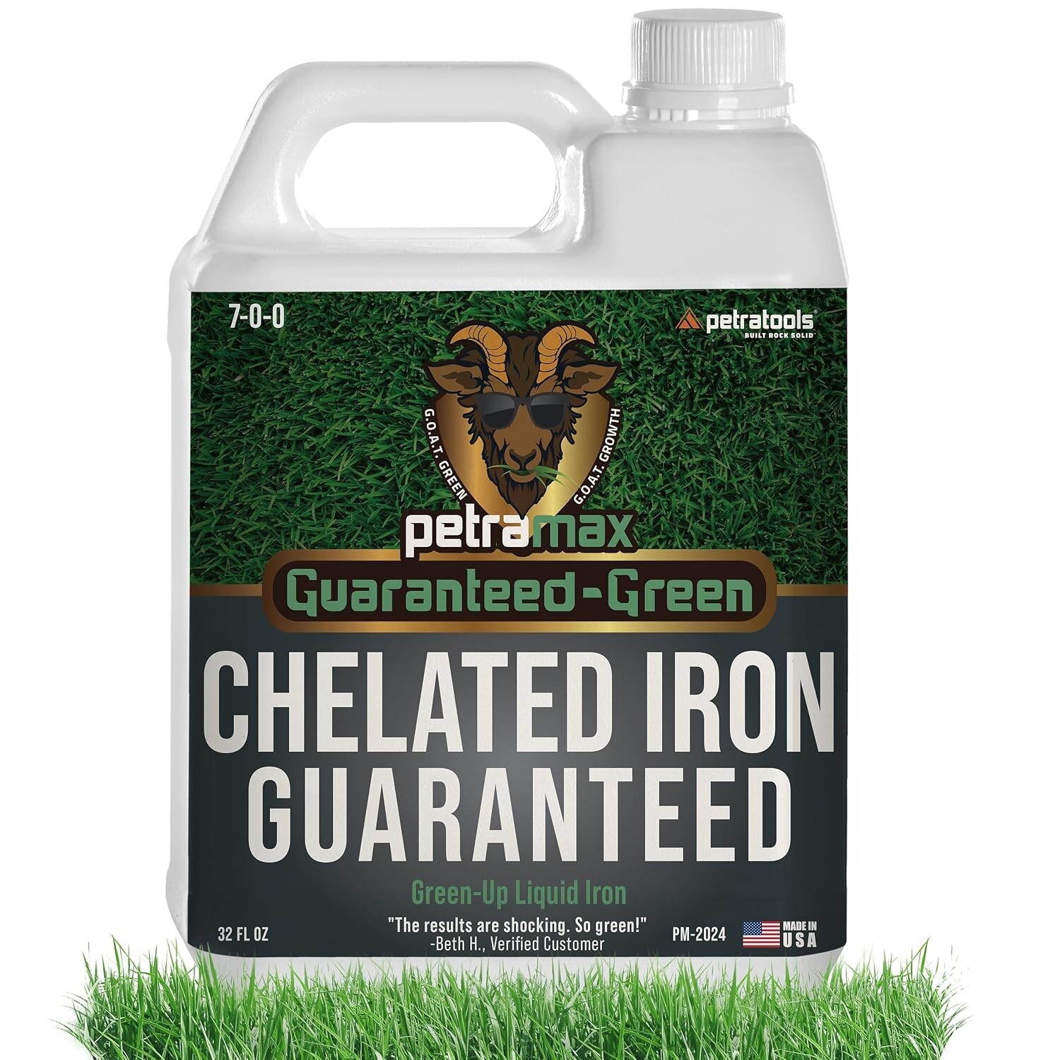 Chelated Iron 7-0-0 Liquid Iron for Lawns – Liquid Fertilizer for Lawns, Ironite