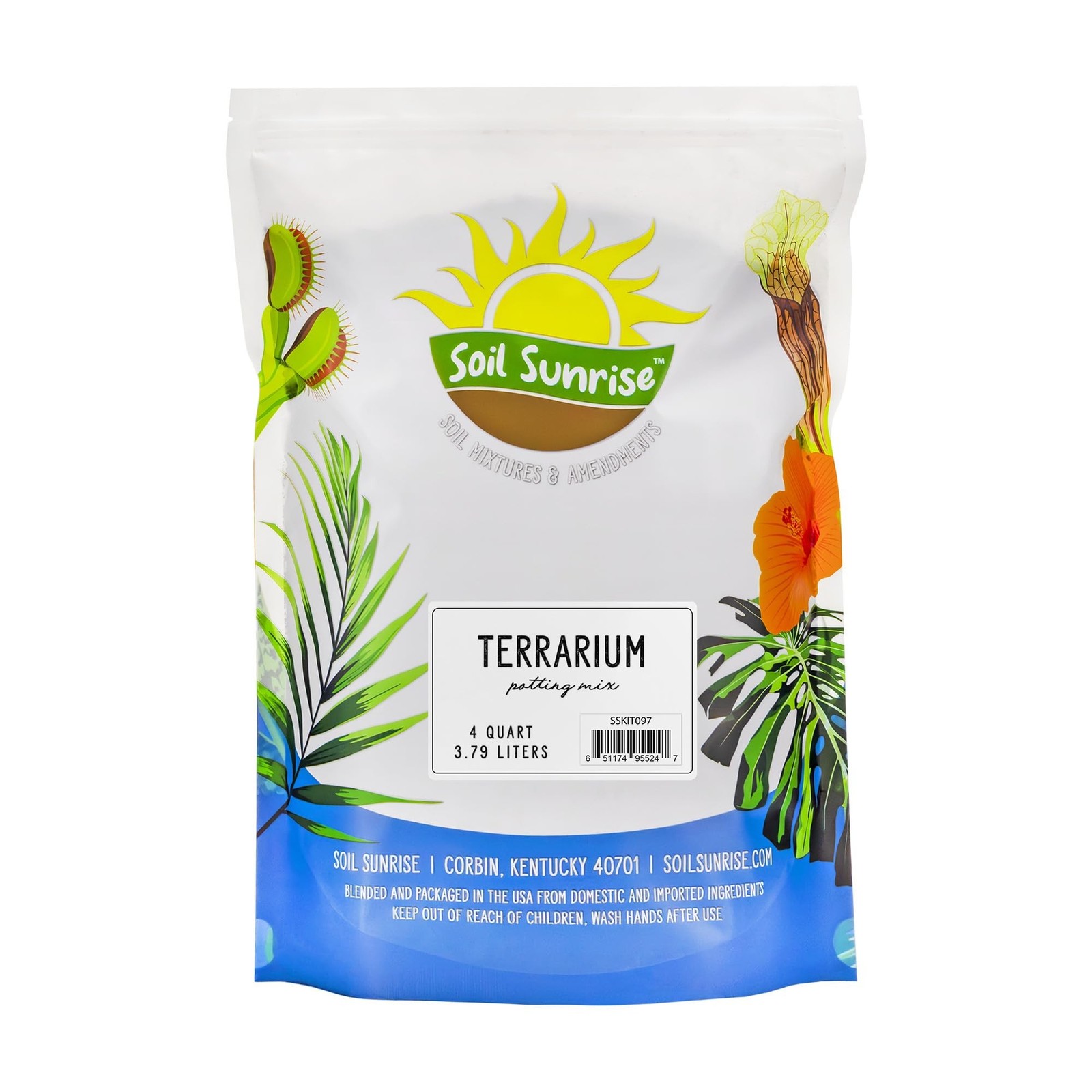 Terrarium Potting Soil Mix (4 Quarts), w/Blended Filtering Charcoal… Fast Ship