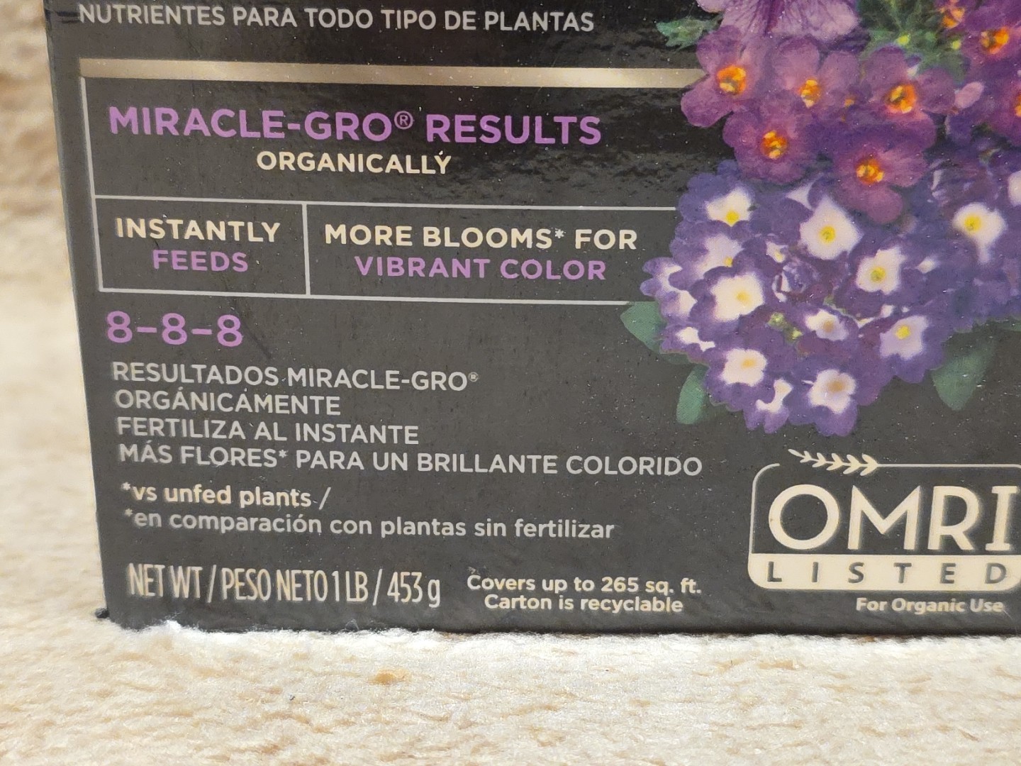 Lot of 2: Miracle-Gro Performance Organics Blooms Plant Nutrition