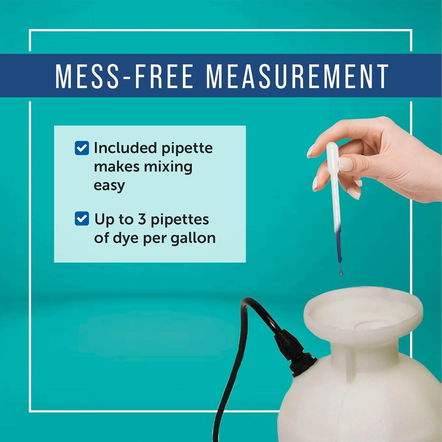 Blue Spray Indicator Dye – 8 Oz Bottle with Pipette – Lawn Dye for Sprayers & Sp