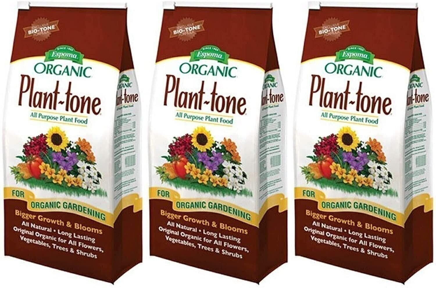 Espoma PT4 4-Pound Plant-Tone Organic 5-3-3 Plant Food – 3 Pack