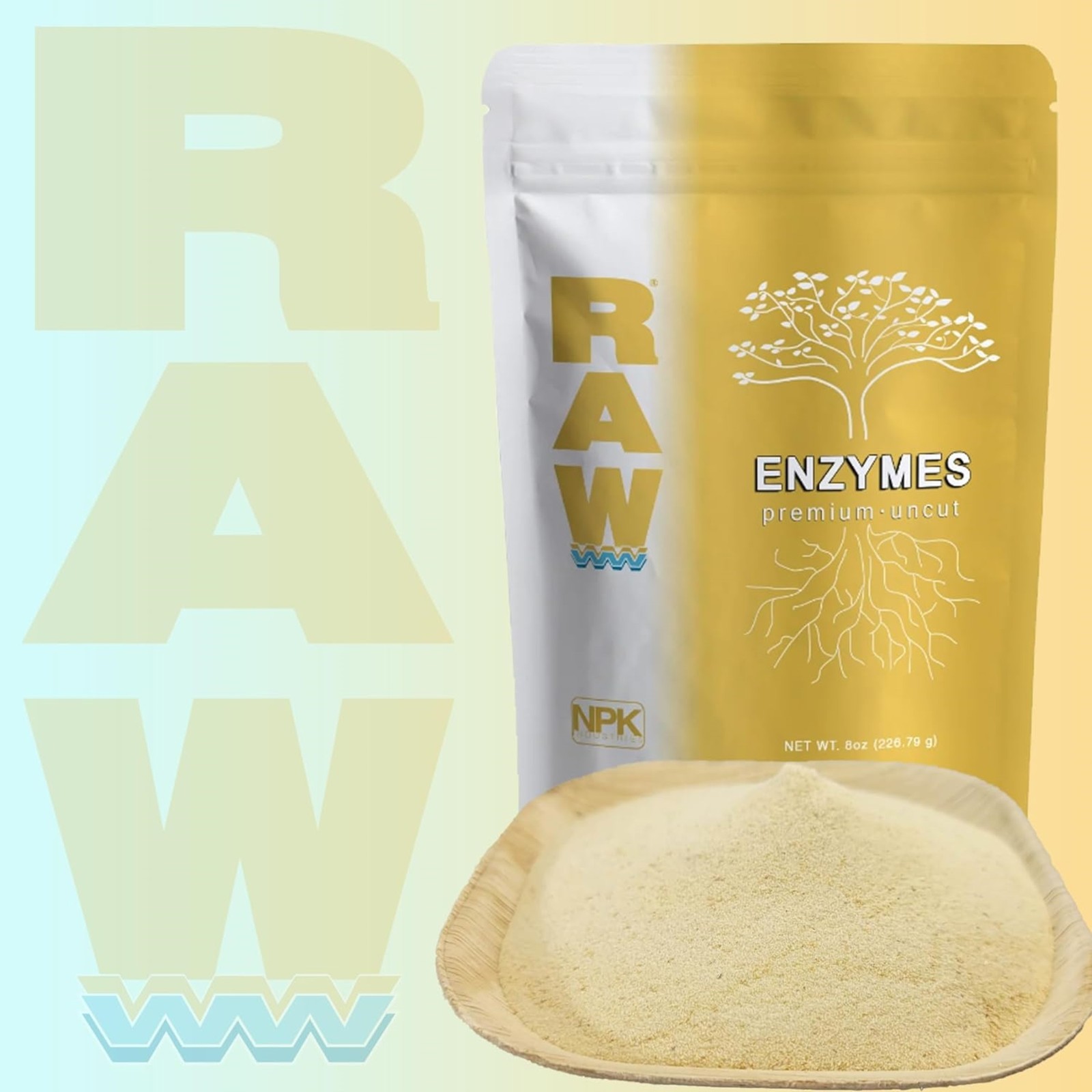 RAW Enzymes Premium Uncut Water-Soluble Fertilizer for Root Development, 8oz