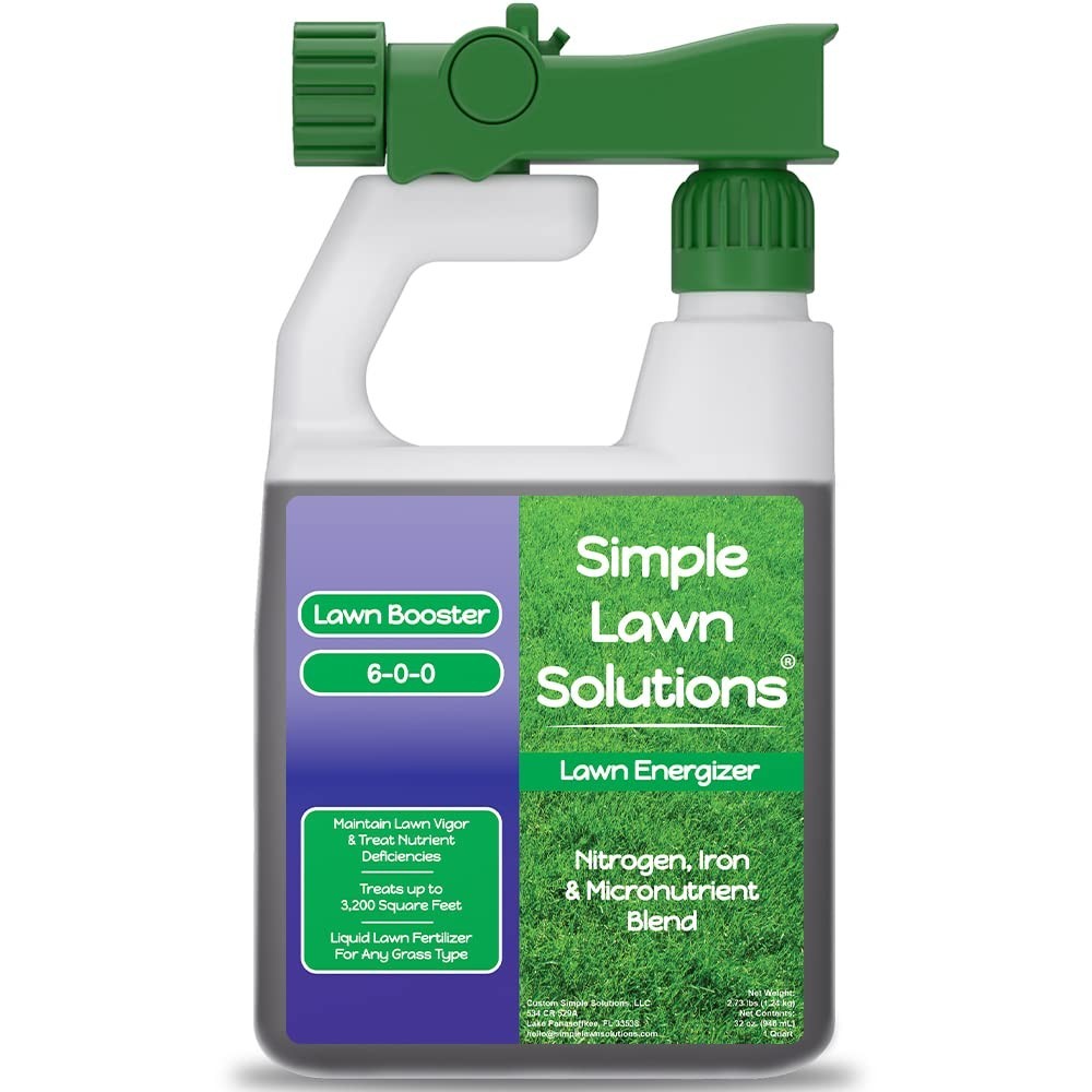 Commercial Grade Liquid Lawn Fertilizer Spray – Nitrogen & Iron for Deep Green G