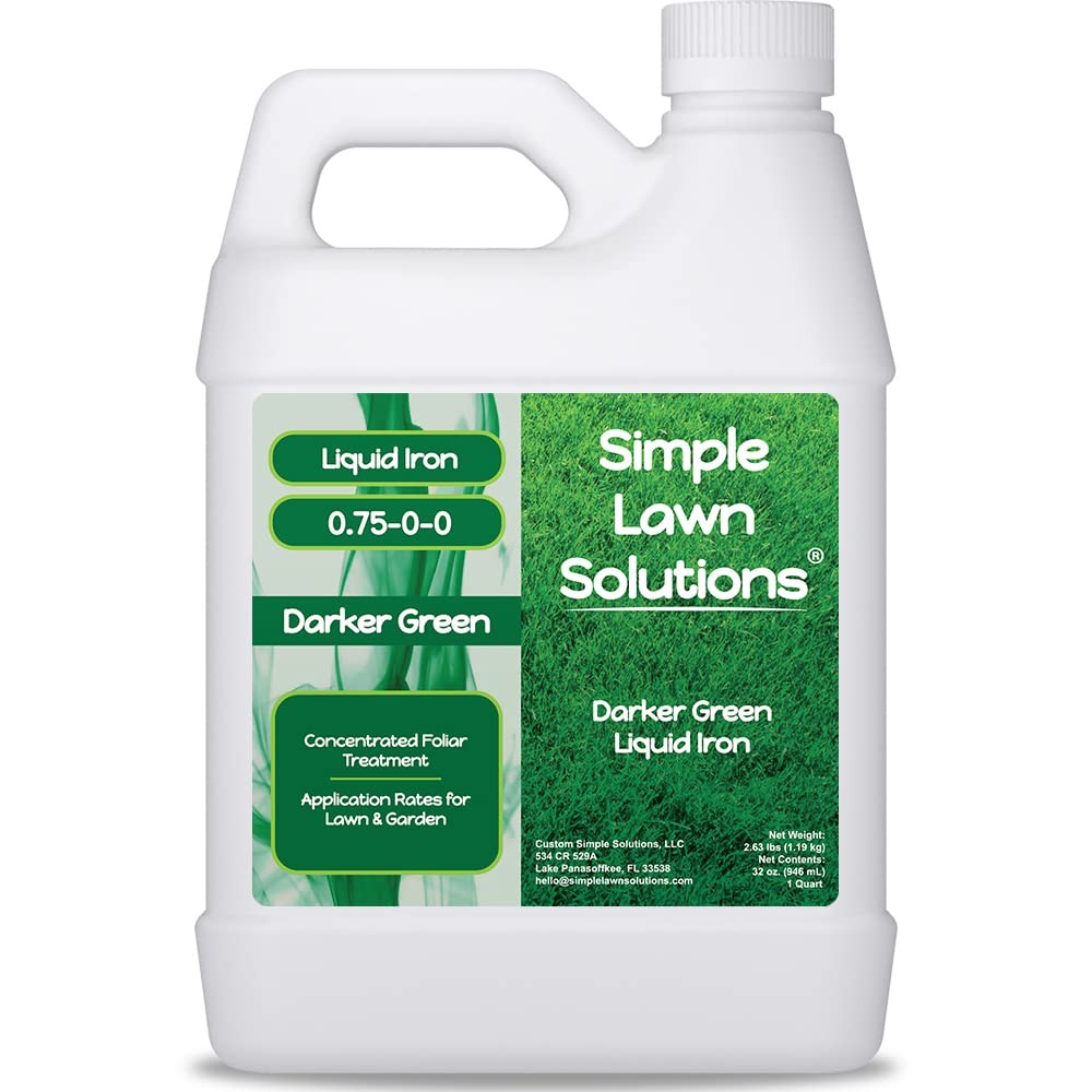 Simple Lawn Solutions Liquid Iron Fertilizer Darker Green Chelated Micronut…