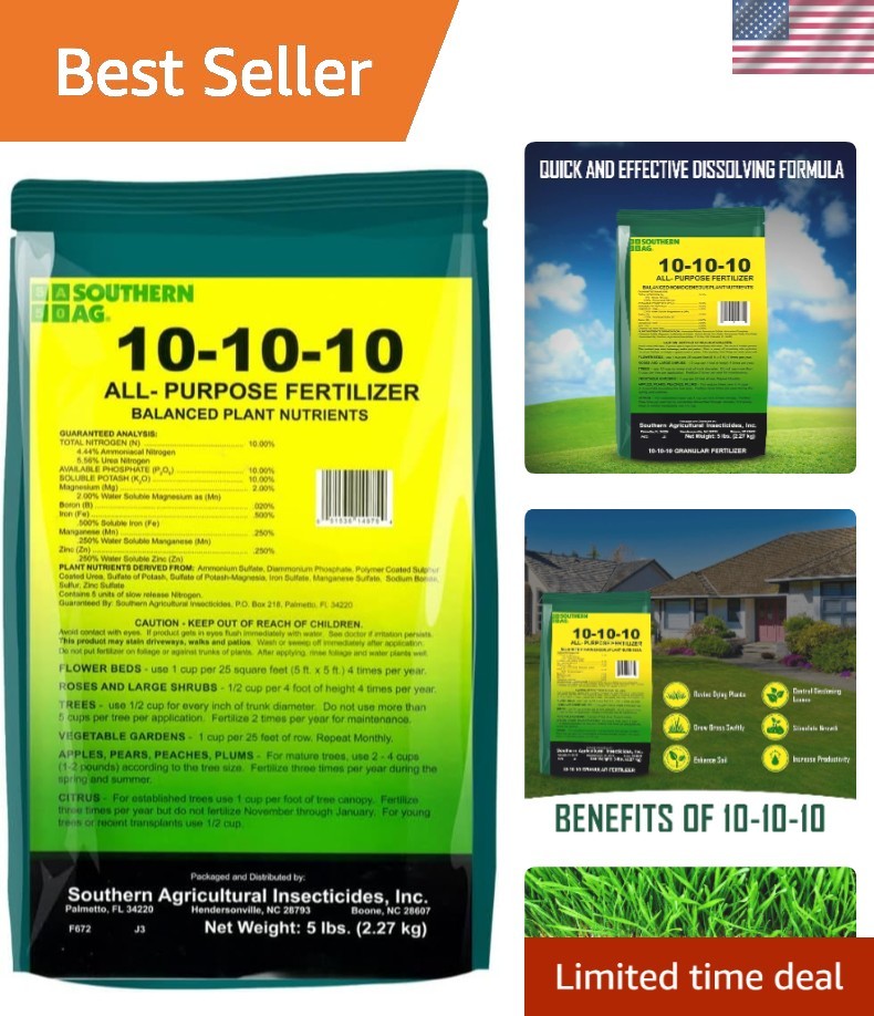 All Purpose Granular Fertilizer 10-10-10, 5 LB Size: 5 LB