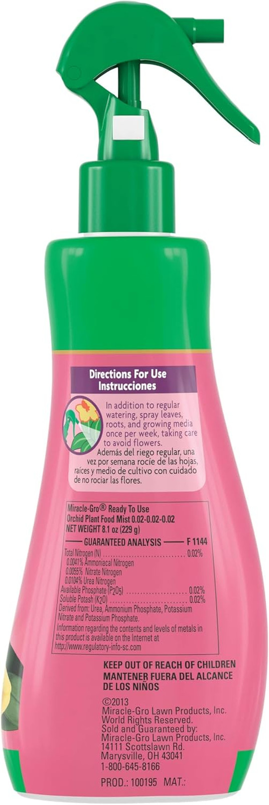 Miracle-Gro Ready-To-Use Orchid Plant Food Mist – Fertilizer Mist for Indoor Blo