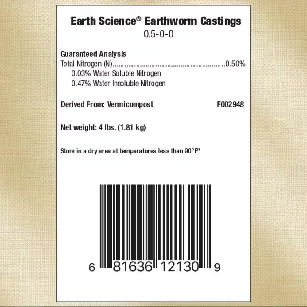 12 Lbs. Organic All-Purpose Earthworm Castings 100% Vermicompost
