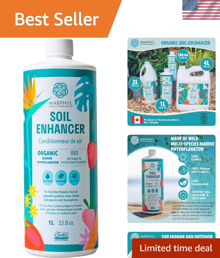 Organic Marine Phytoplankton Plant Fertilizer for Lush Indoor & Outdoor Gardens