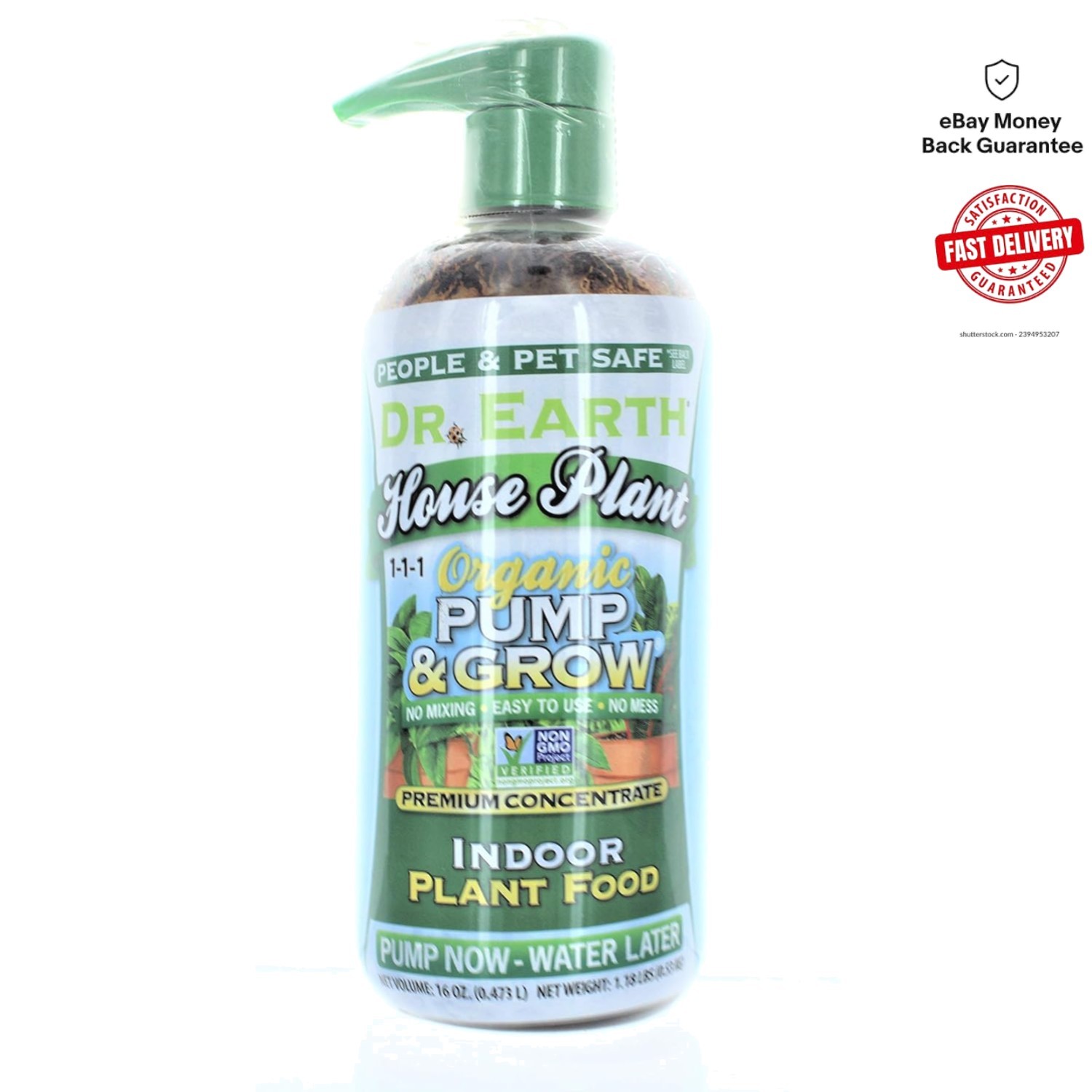 Sustainable 16 oz Organic Plant Fertilizer with Easy-Pump for Effortless Growth