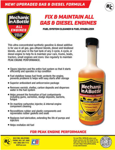 Mechanic in a Bottle Gas & Diesel Fuel Treatment 16 oz.