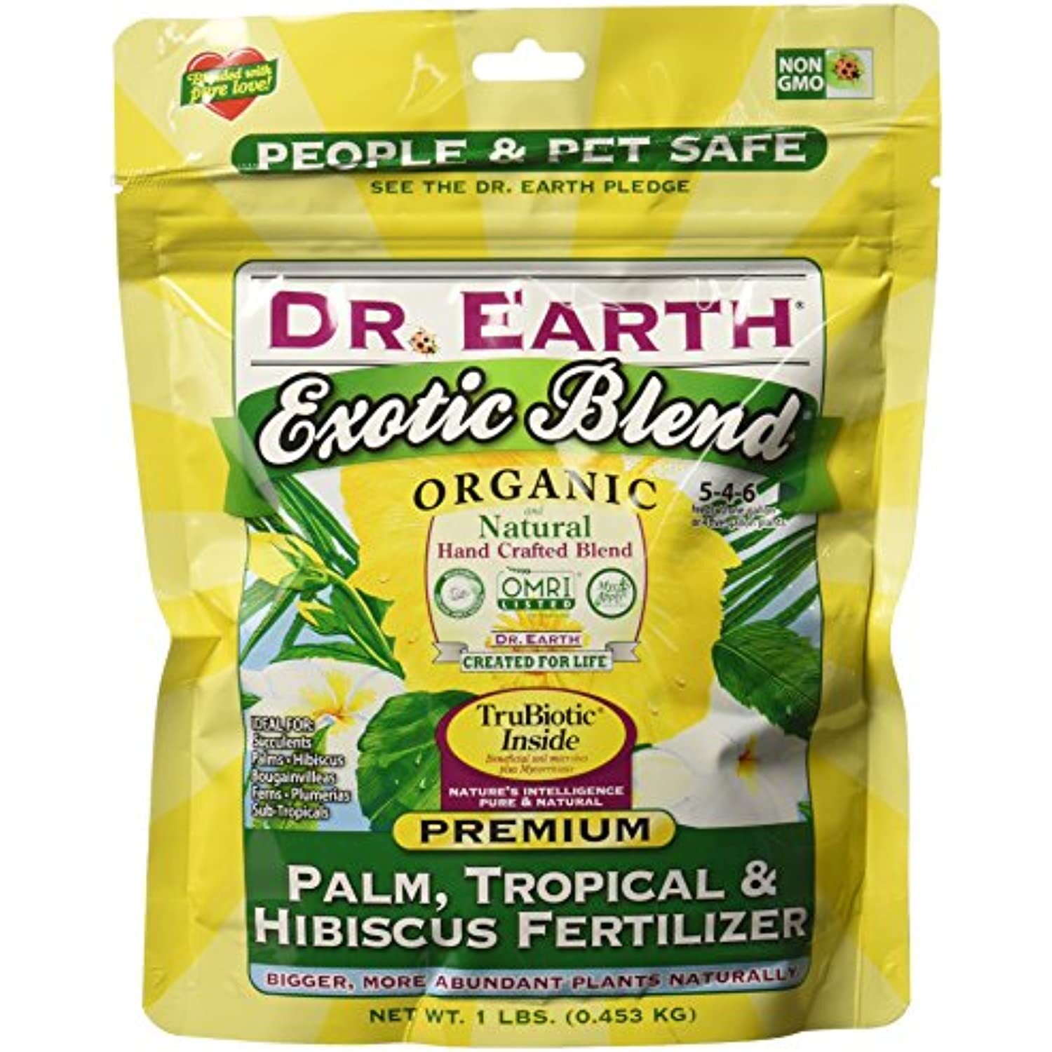 Dr. Earth 749688750646 75064 1 lb 5-4-6 MINIS Exotic Blend Palm, Tropical and