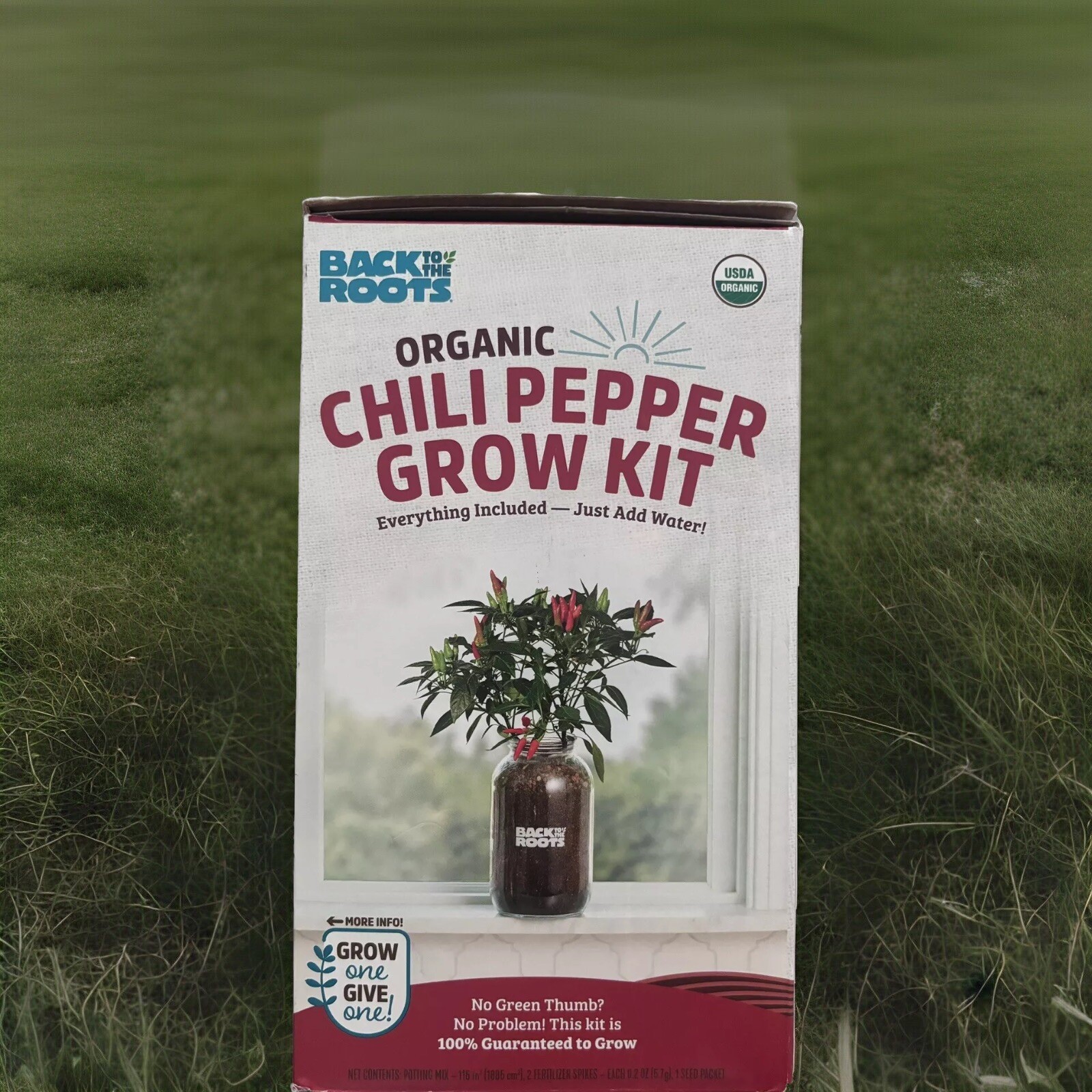 NEW Back to the Roots Self-Watering Planter Organic Chili Peppers Grow Kit