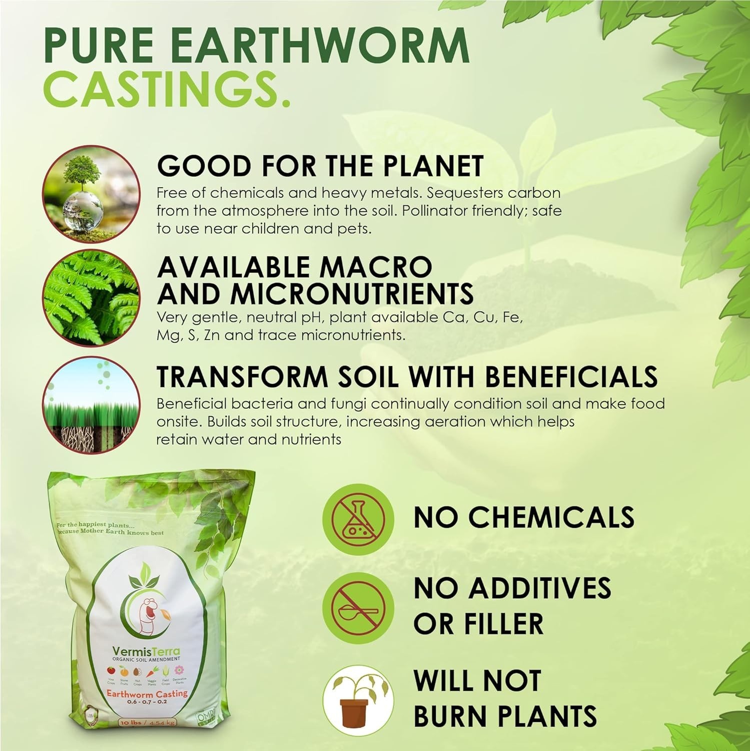 5 LB All-Natural Earthworm Castings – Boost Growth for Indoor & Outdoor Plants