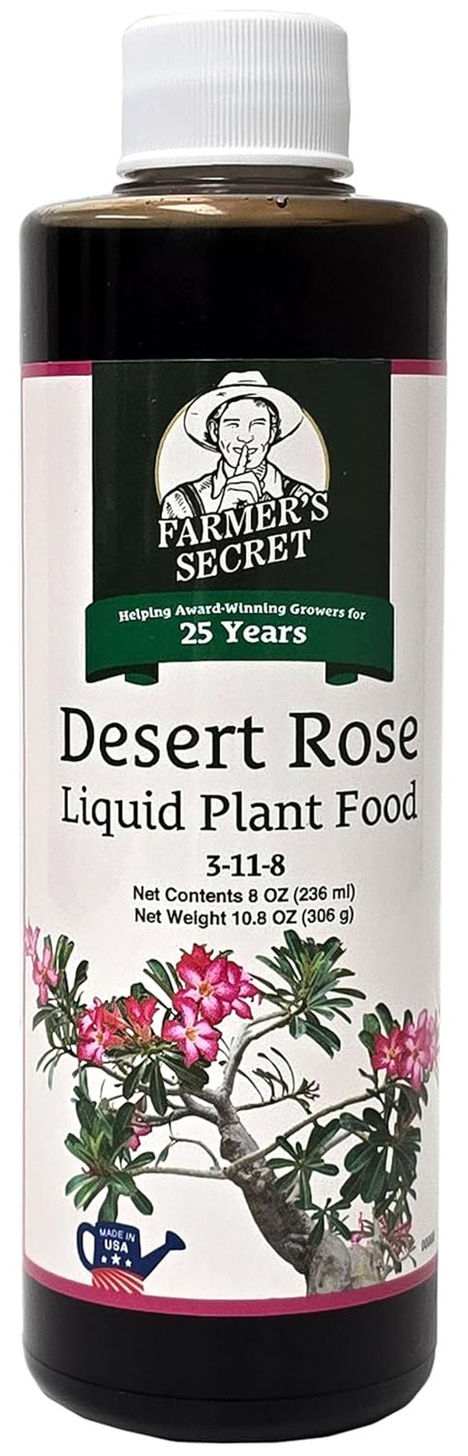 Desert Rose Liquid Plant Food Fertilizer (8oz) – Super Concentrated – Promote…