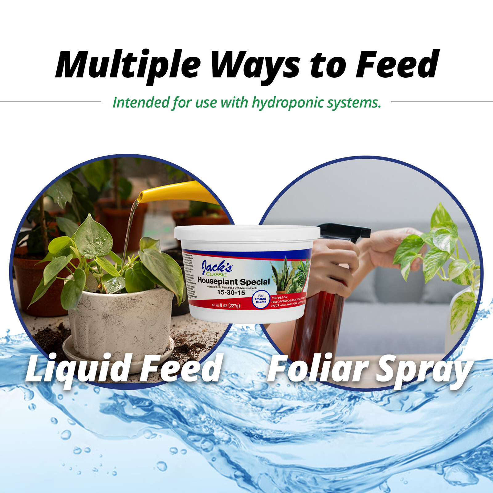 Jack’s Classic 15-30-15 Houseplant Special Water Soluble Plant Fertilizer – 8oz