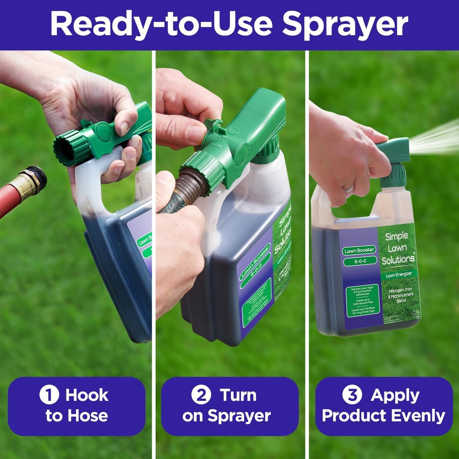 Commercial Grade 32 Oz Lawn Fertilizer – Iron & Nitrogen for Lush, Healthy Lawns