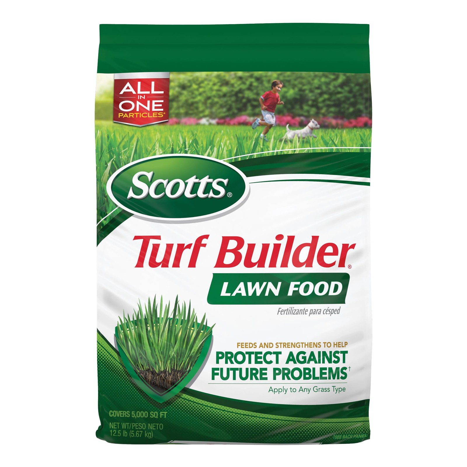 Lawn Fertilizer Grass Food 12.5lb 5000 sq ft All Grass Types Root Strength
