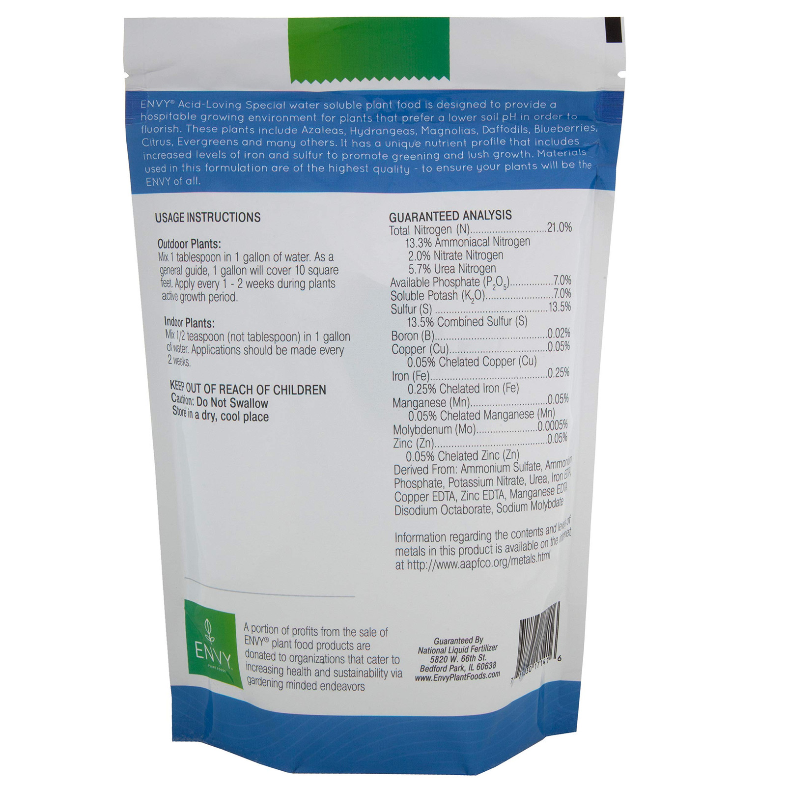 Plant Foods Acid-Loving Special (21-7-7) Water Soluble Hydrangea, Azalea, & B…