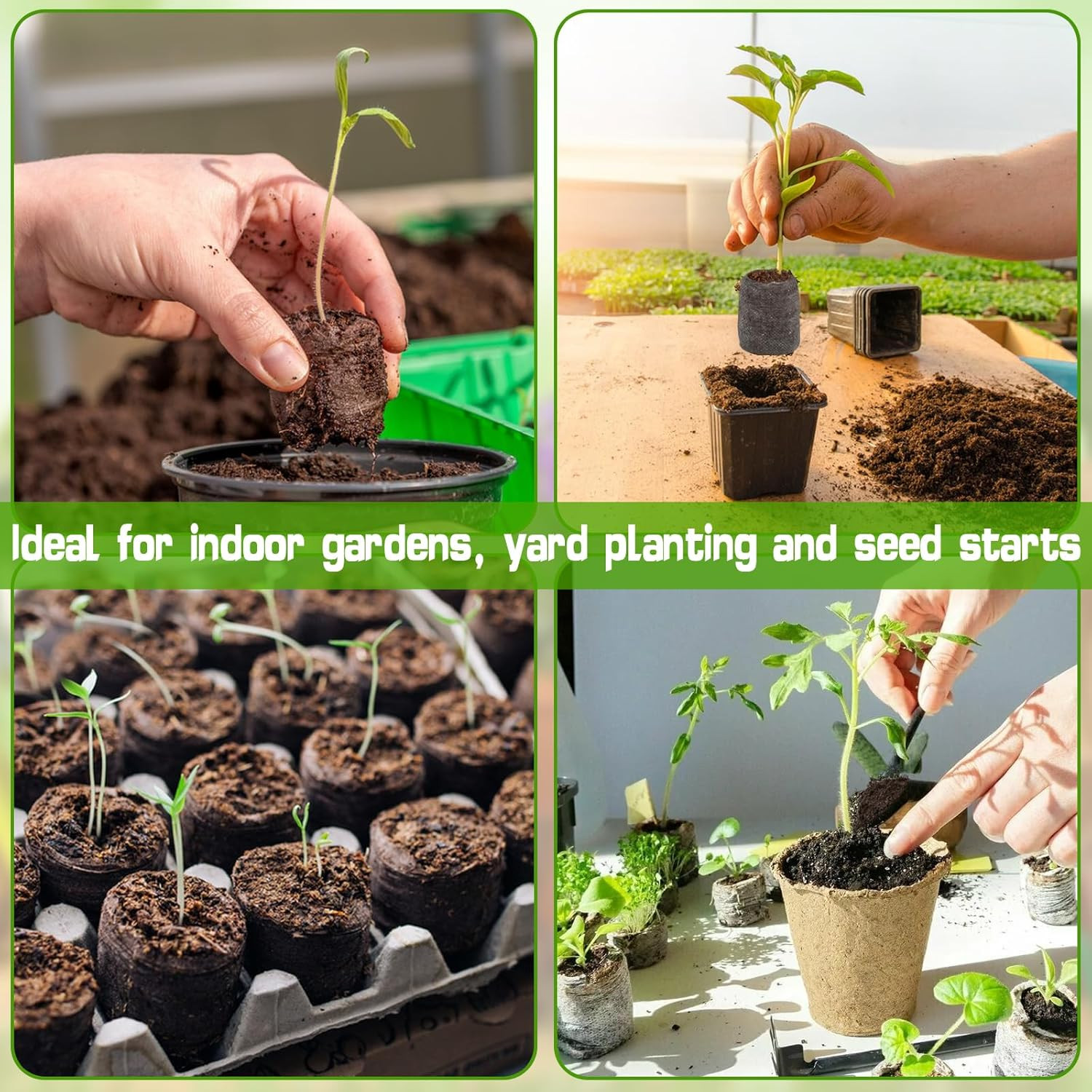 100 Pcs 30Mm Peat Pellets Seed Starter Soil Pods Plugs for Vegetable, Seedling S