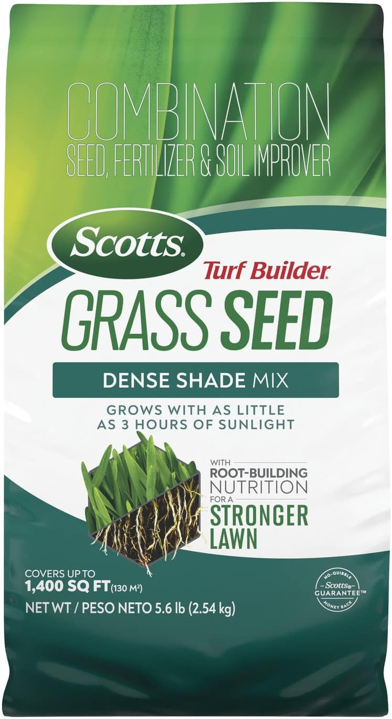 Scotts Turf Builder Grass Seed Dense Shade Mix – Grass Seed plus Lawn Fertilizer