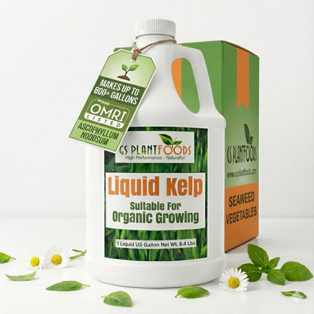 GS Plant Foods Liquid Kelp – for Organic Growing, OMRI Listed Seaweed Concentrat