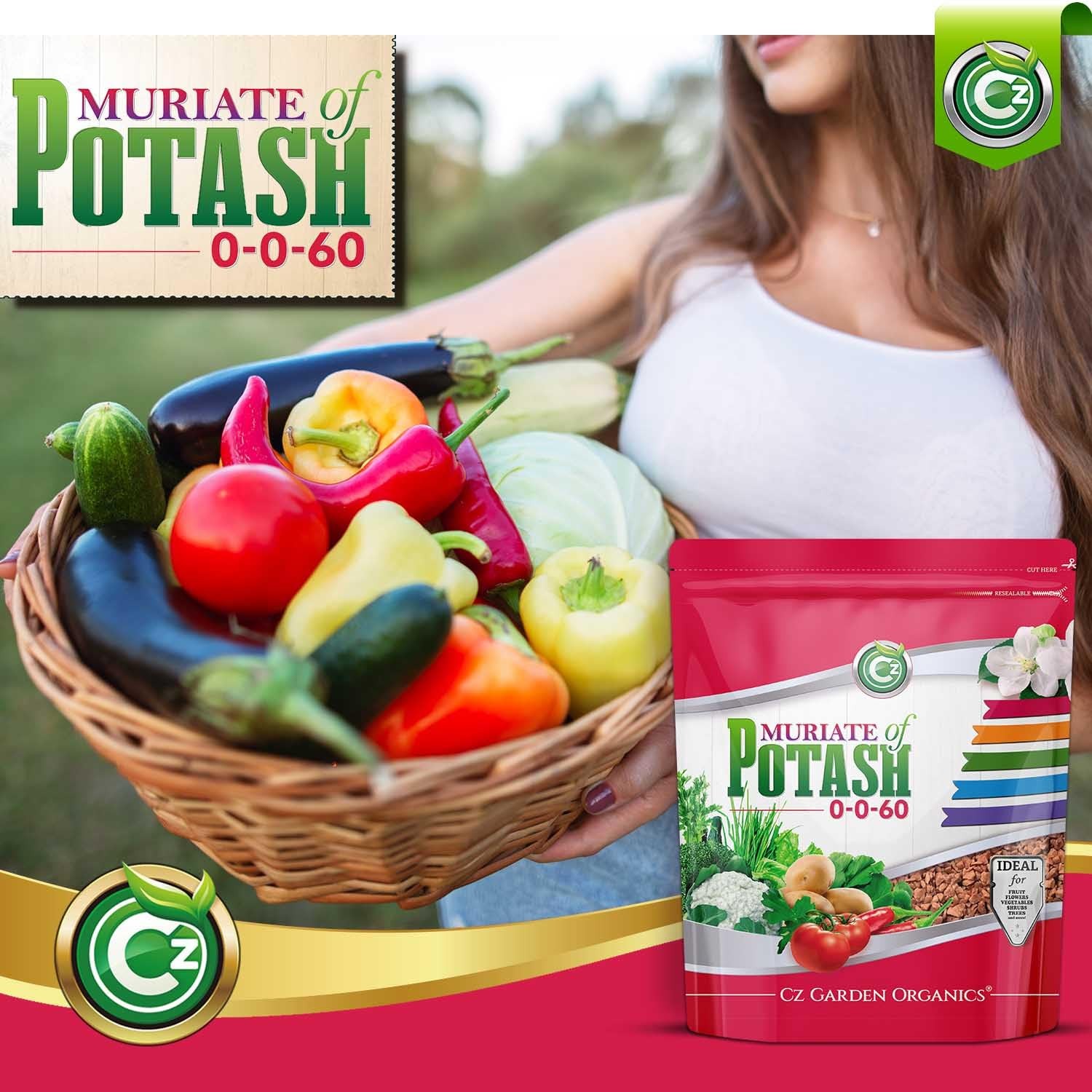 Muriate of Potash 0-0-60 Fertilizer Cz Garden Organics 5LB